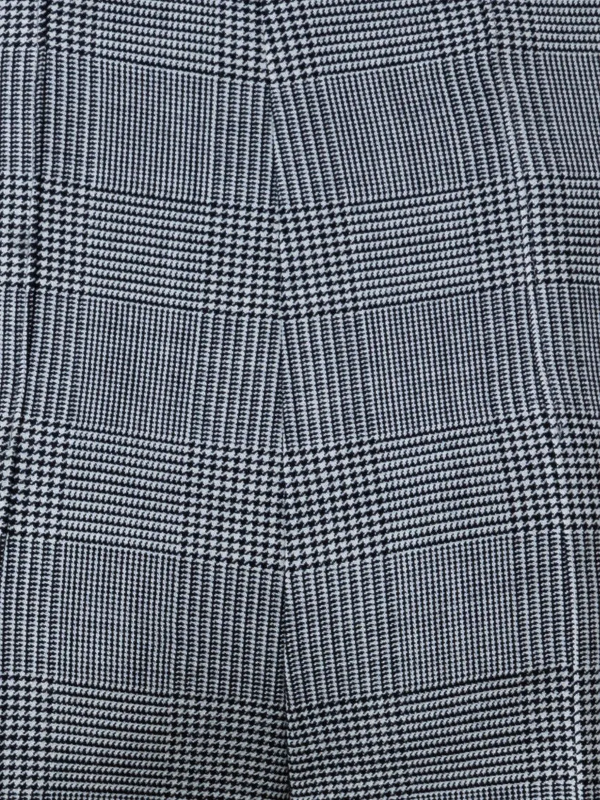 Checked Wool Double-Face Slim Pants