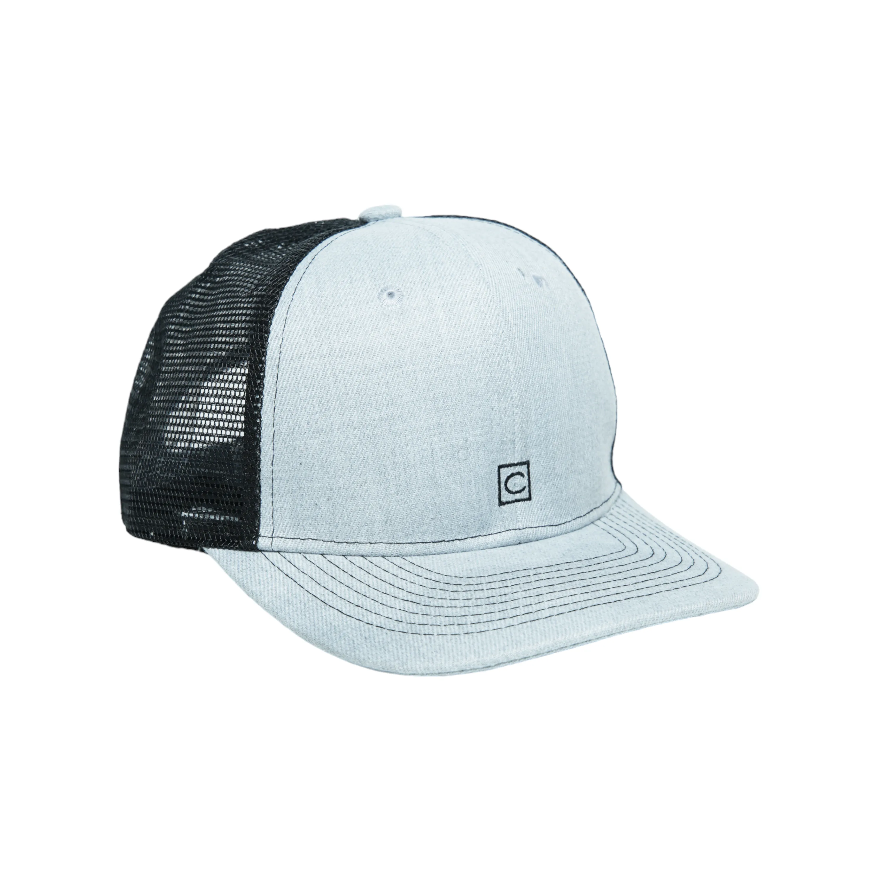 Chokore Curved Brim Mesh Baseball Cap (Grey & Black)