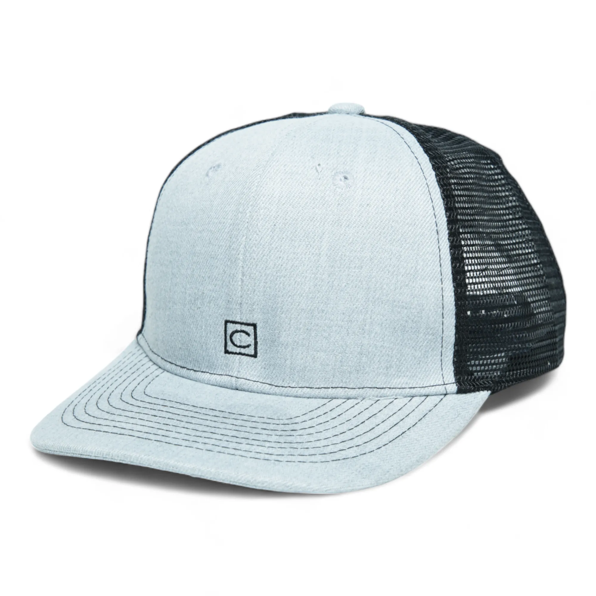 Chokore Curved Brim Mesh Baseball Cap (Grey & Black)