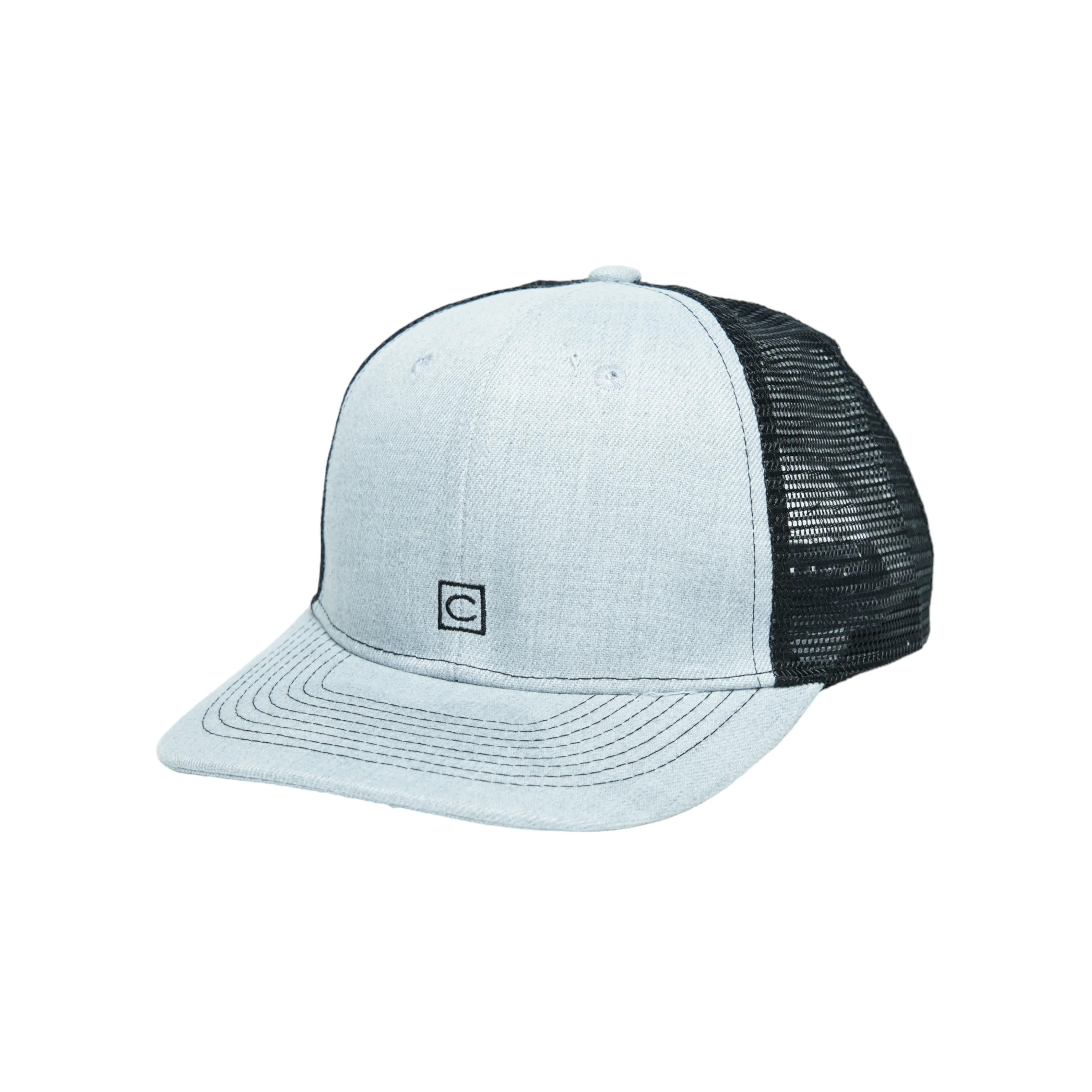 Chokore Curved Brim Mesh Baseball Cap (Grey & Black)