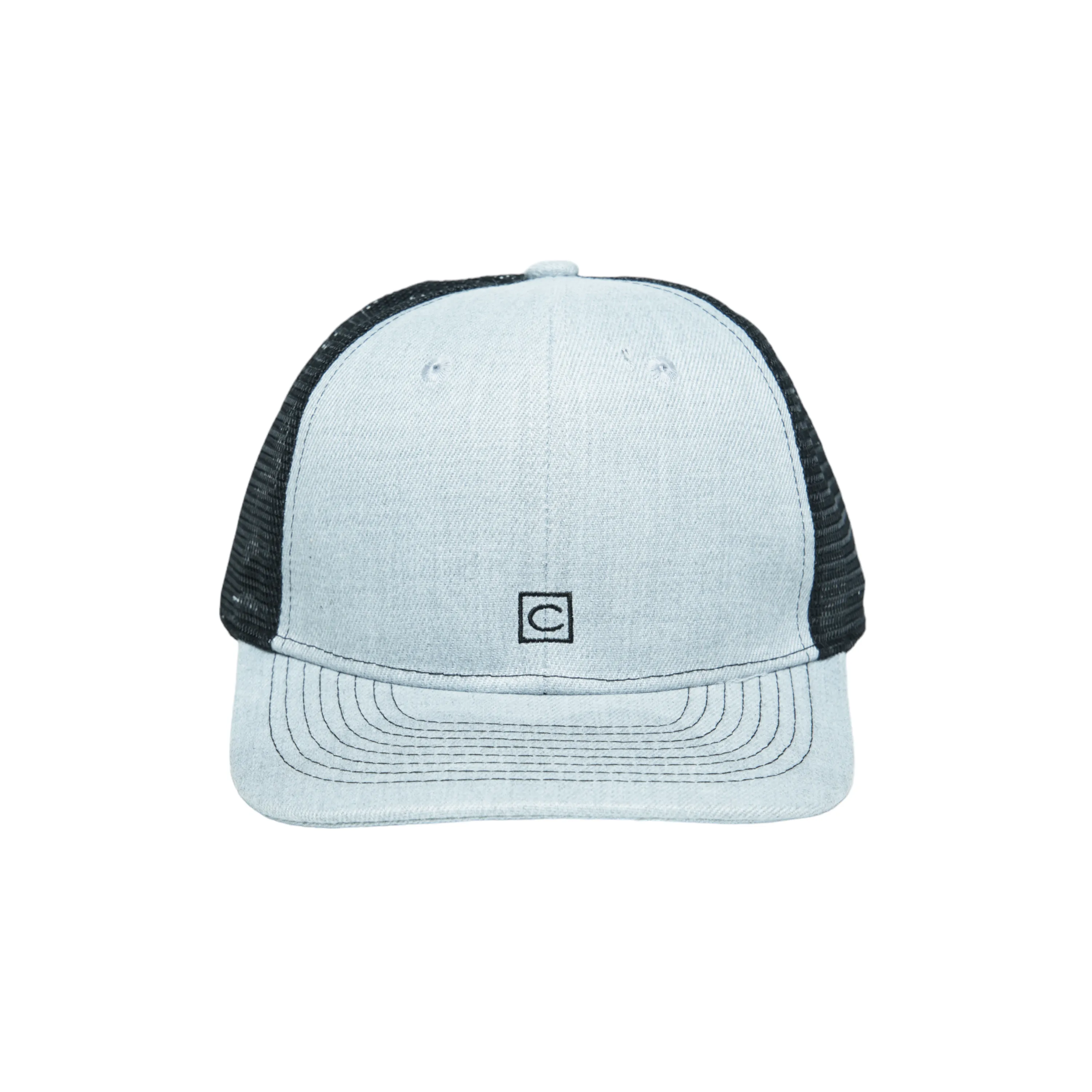 Chokore Curved Brim Mesh Baseball Cap (Grey & Black)