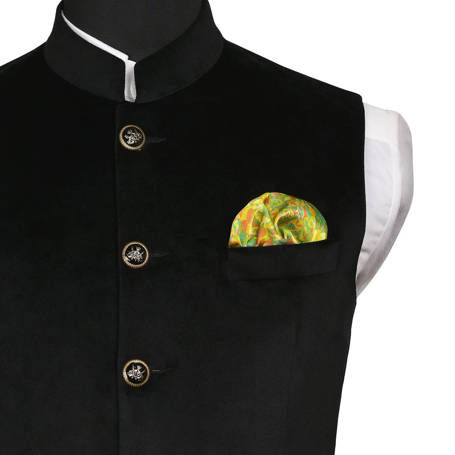 Chokore Light Green Silk Pocket Square -Indian At Heart line