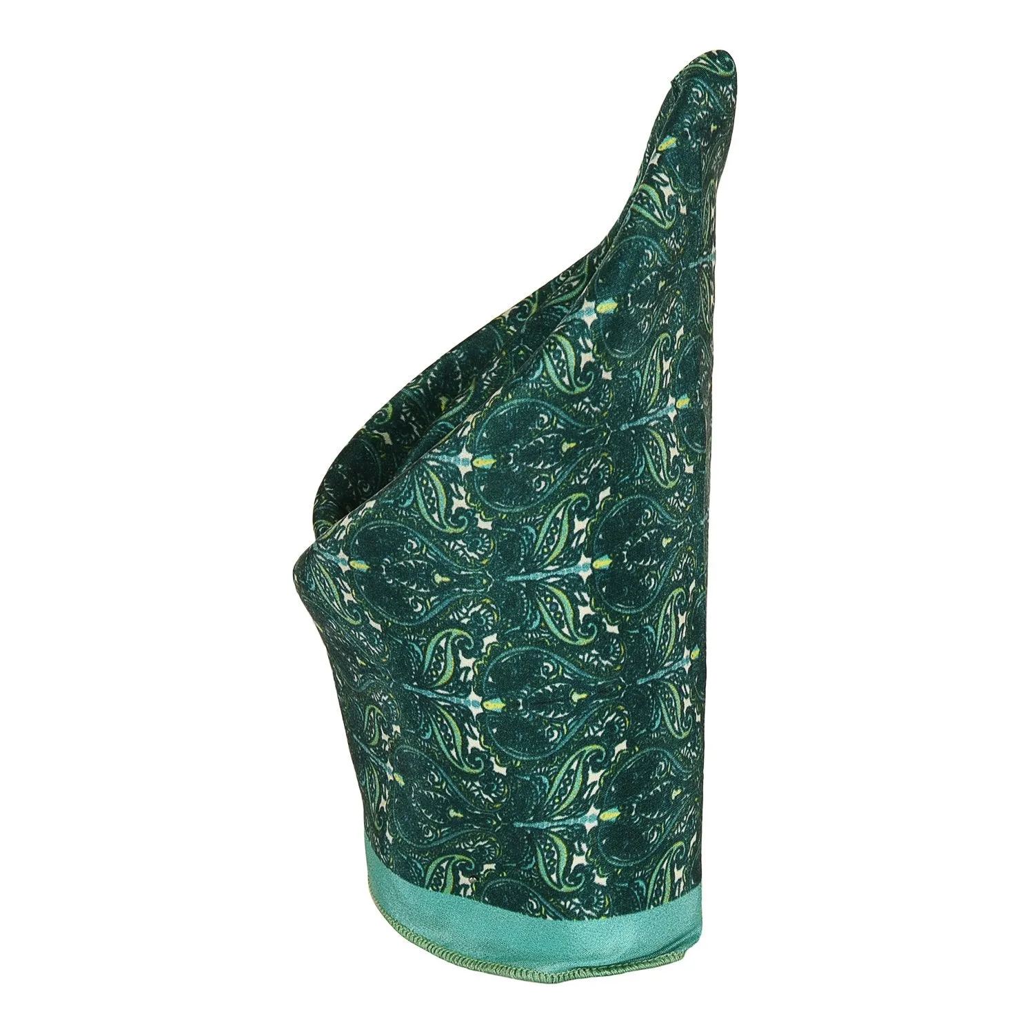 Chokore Light Sea Green Silk Pocket Square - Indian At Heart line