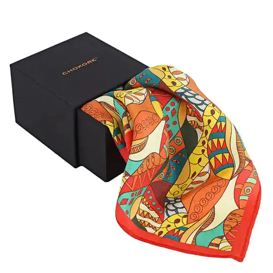 Chokore Multi Coloured Pocket Square - Marine line