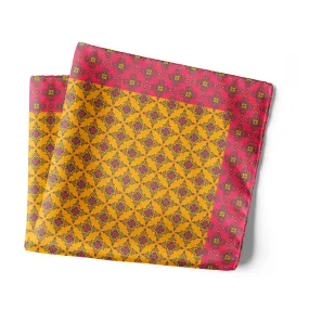 Chokore Orange & Magenta Silk Pocket Square from Indian at Heart collection