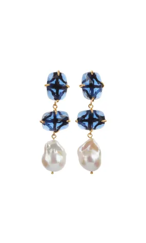 Christie Nicolaides Gia Earrings - Dark Blue