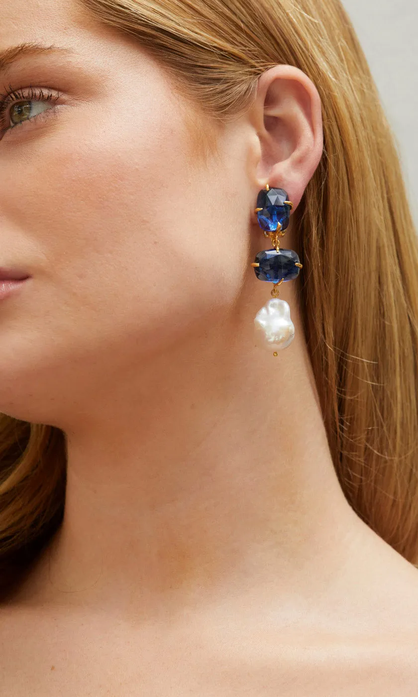 Christie Nicolaides Gia Earrings - Dark Blue