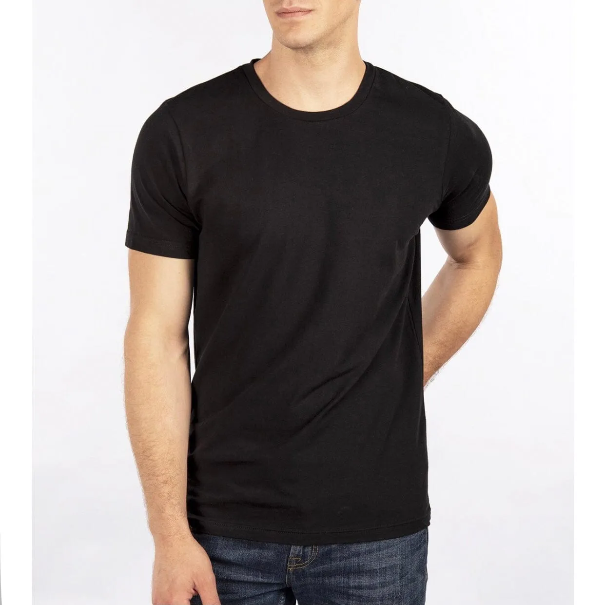 Citylab Stretch Slim Fit Crew Neck T Shirt (Black) R2011SPANN