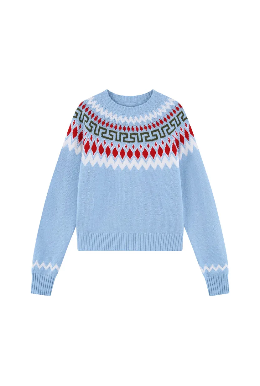 Collin Wool Sweater - Sky