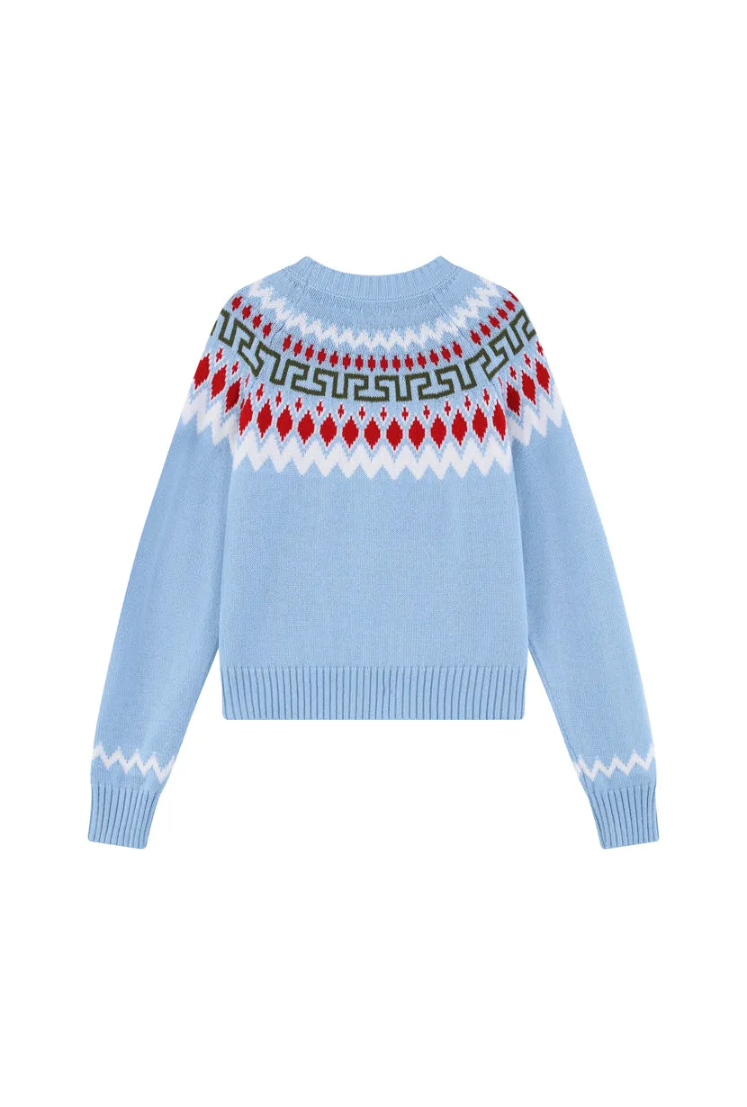 Collin Wool Sweater - Sky