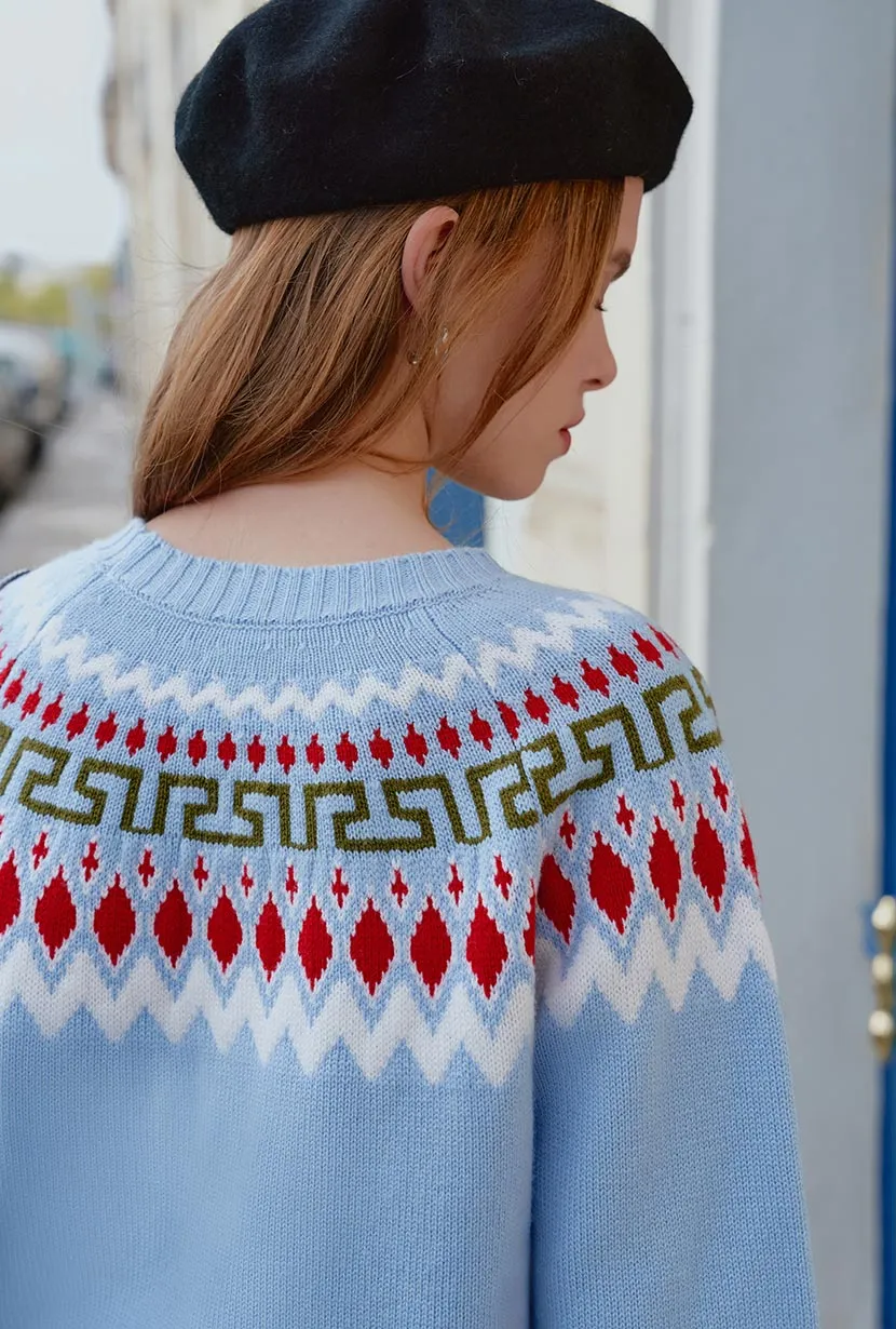 Collin Wool Sweater - Sky