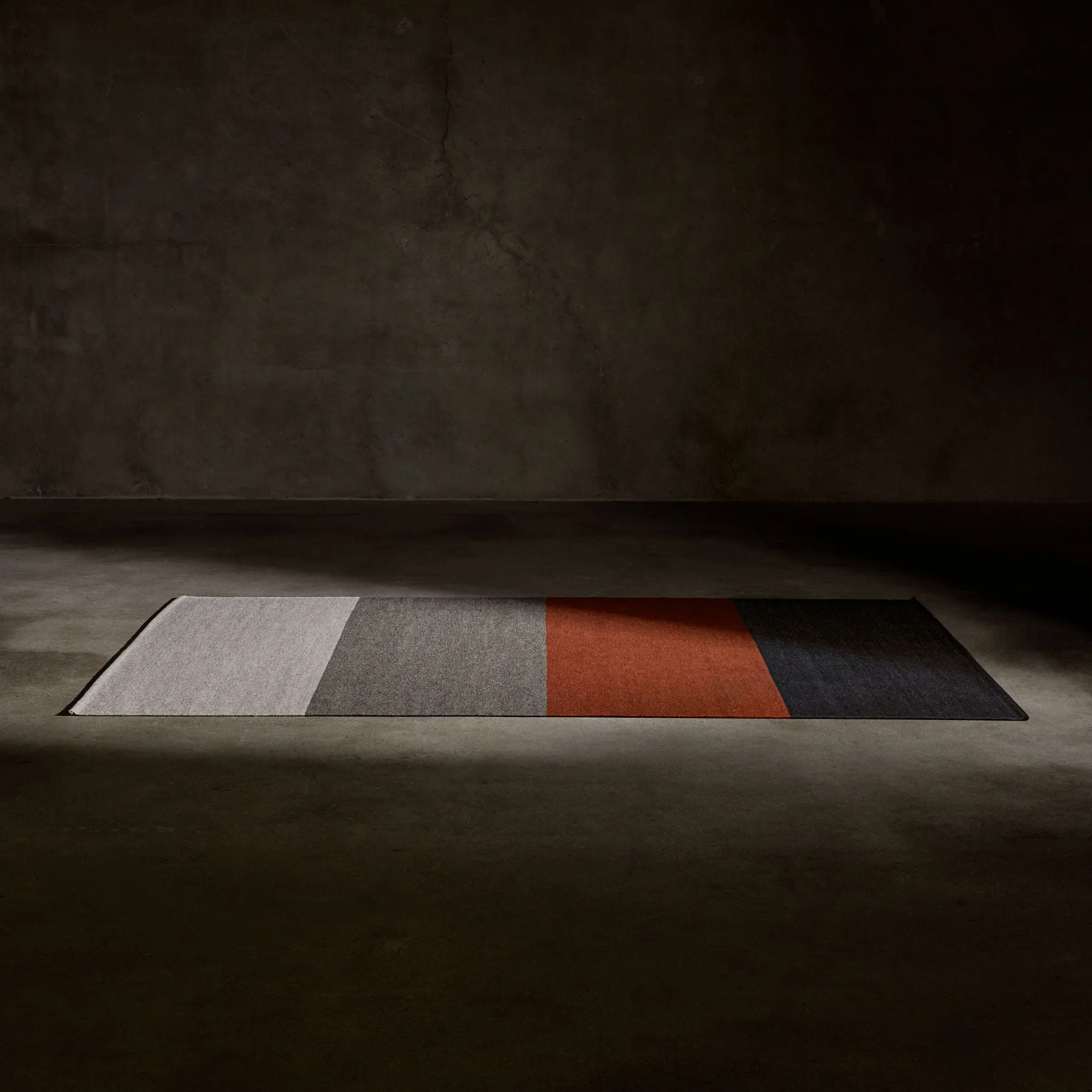 Color Blocked Area Rug - Blk M/Ochre/Flint