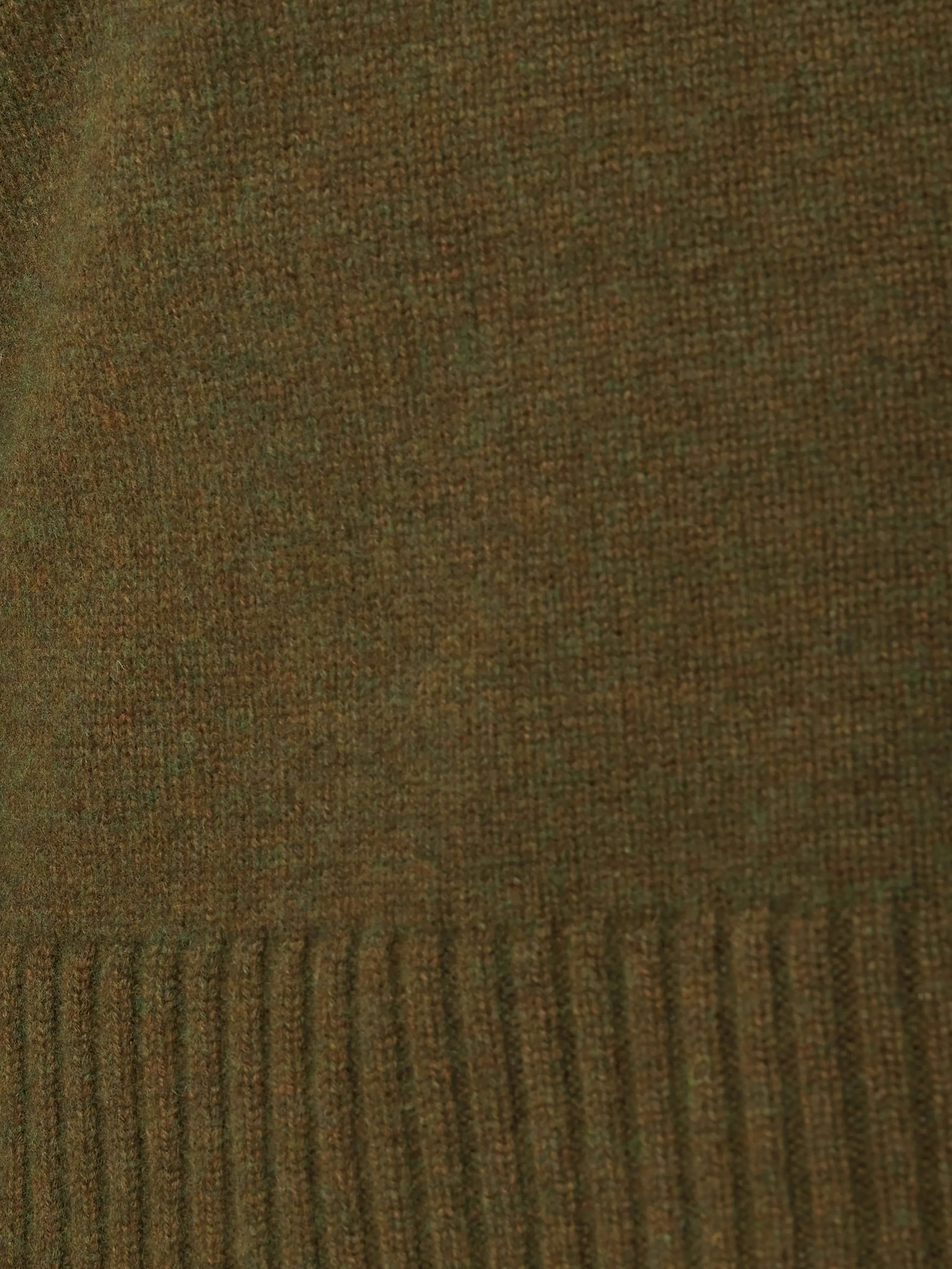 Compact Wool Cashmere Blend Jumper | Khaki