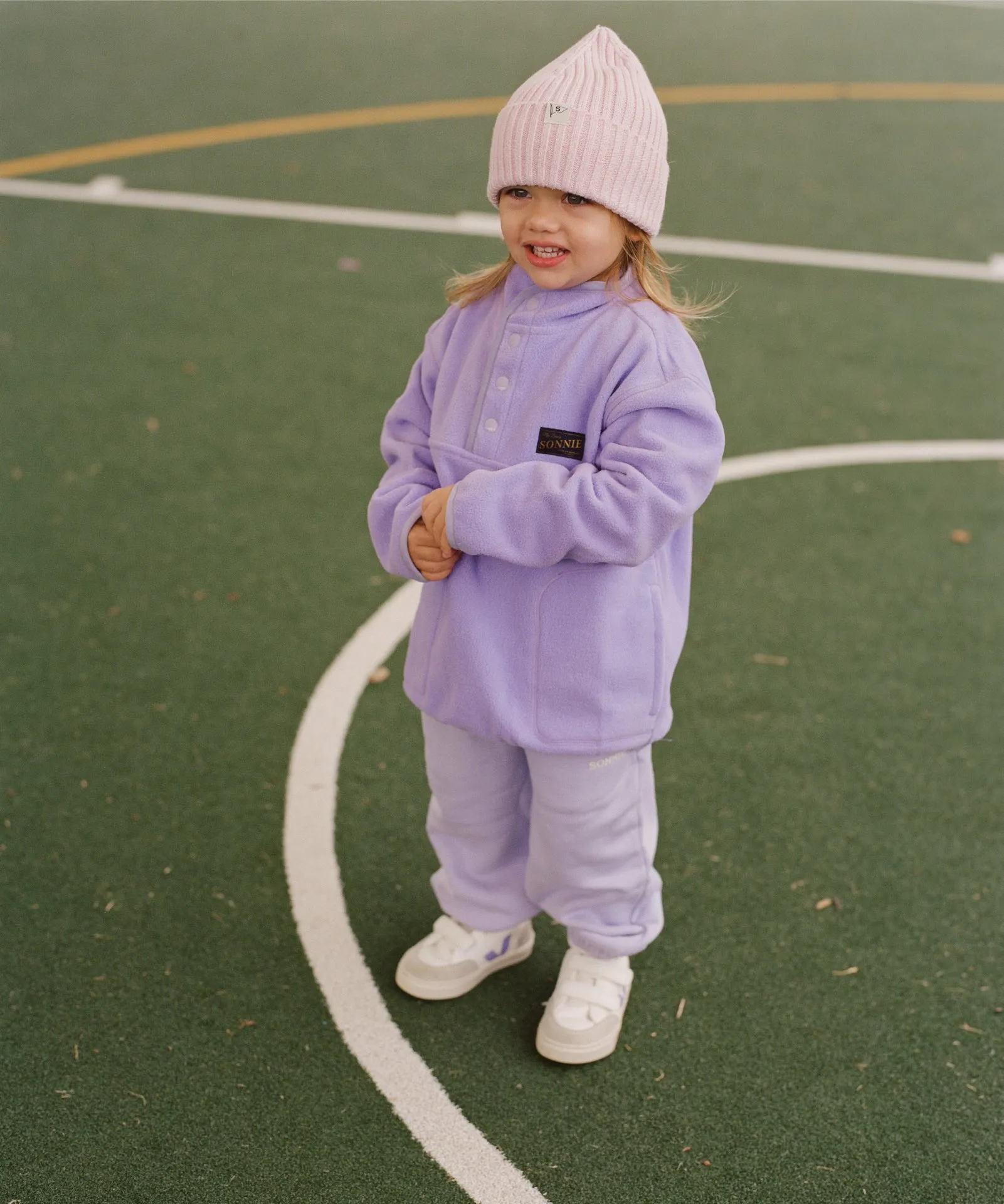 Cotton Knit Beanie - Dusty Pink