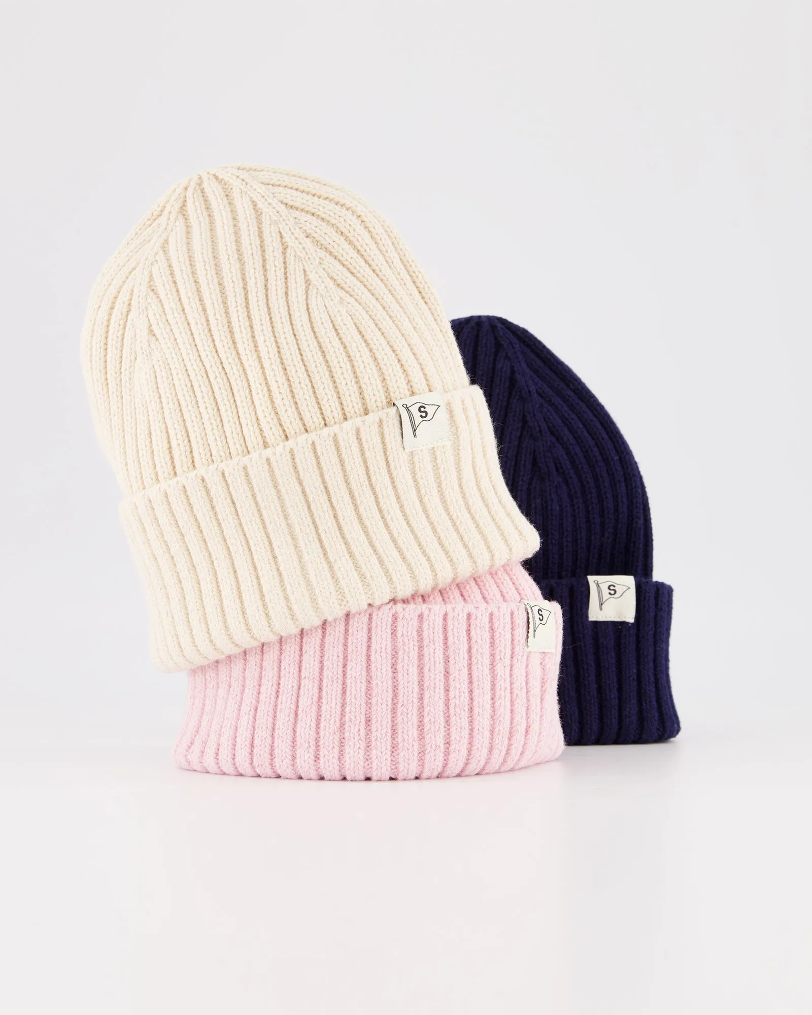 Cotton Knit Beanie - Dusty Pink