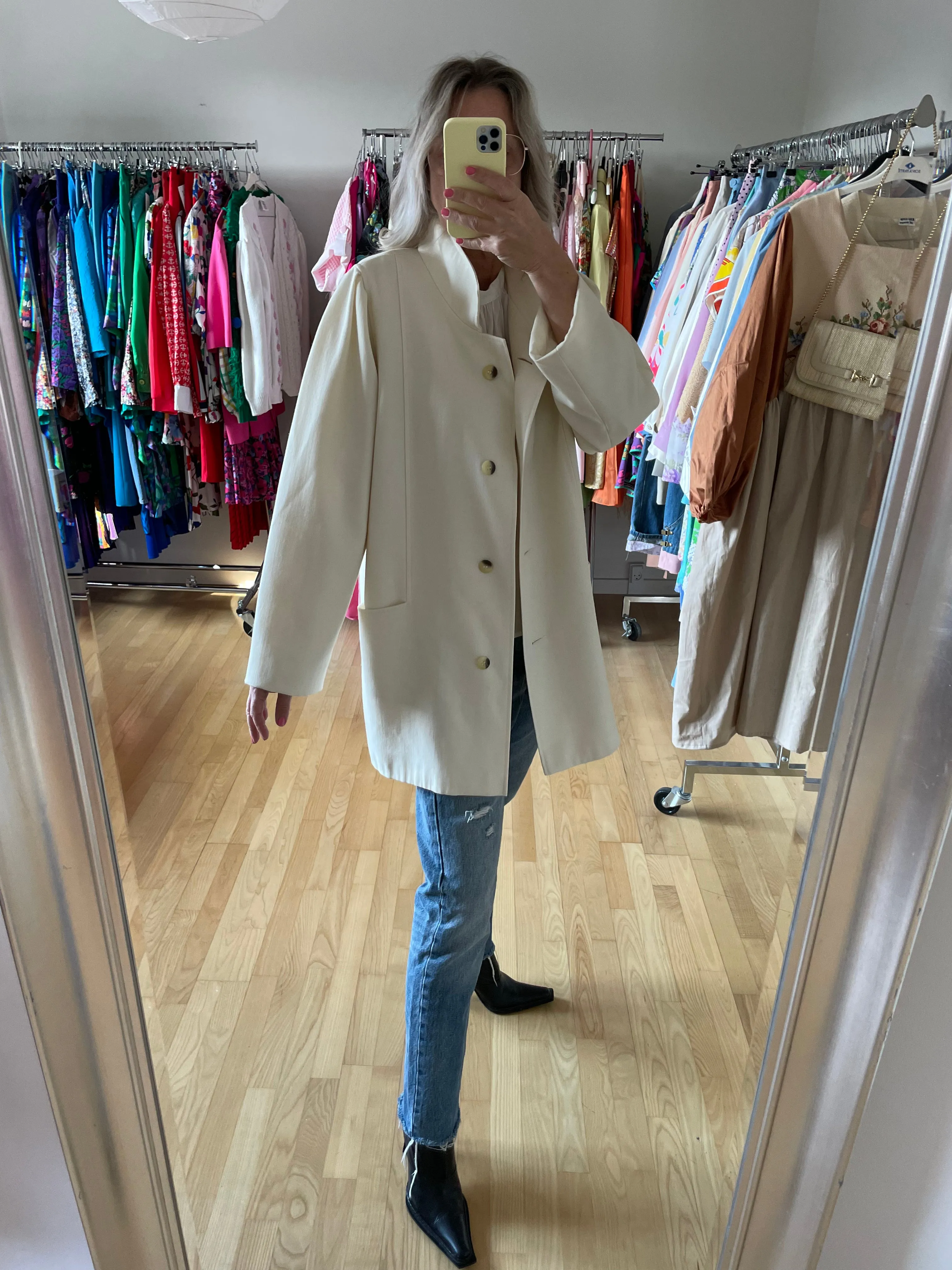 Creme Wool Blend Jacket