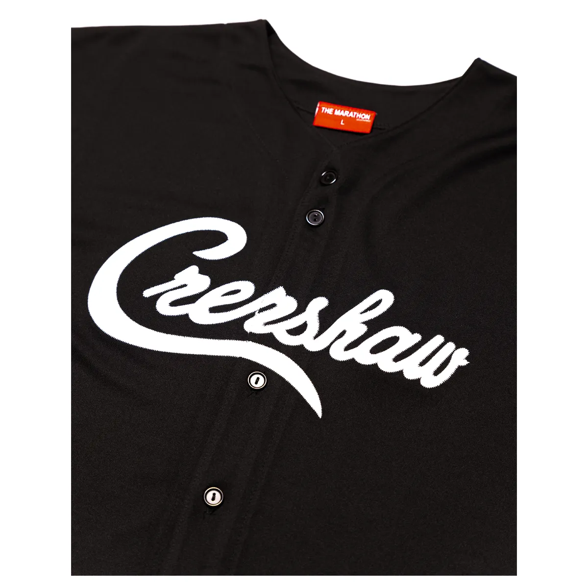 Crenshaw Baseball Jersey - Solid Black/White