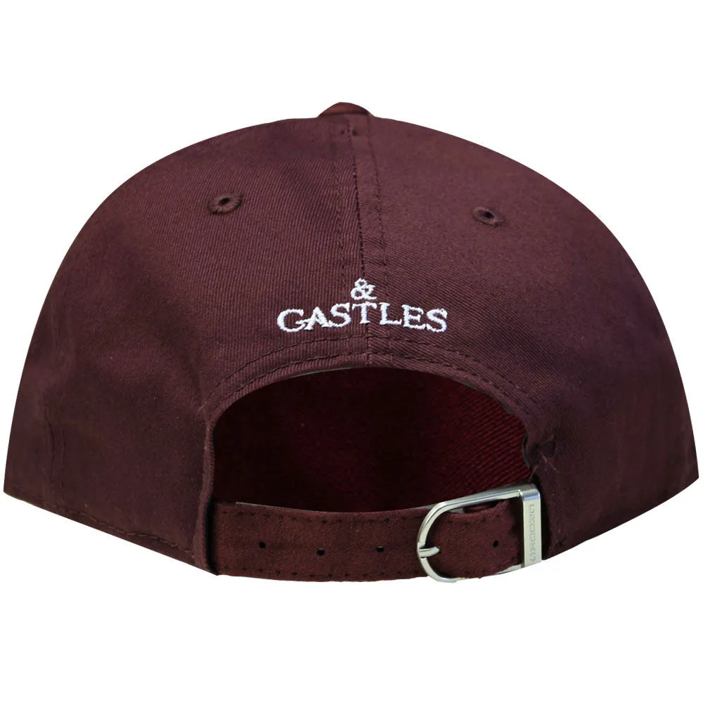 Crooks & Castles Thuxury Serif Strapback Baseball Cap Burgundy