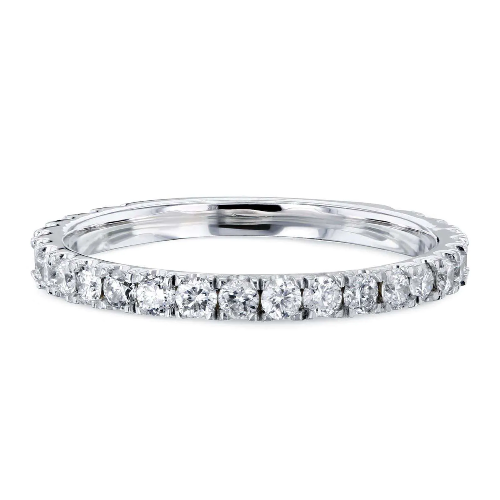 Diamond 3-Quarter Eternity Wedding Band 14k 1/2 Carat