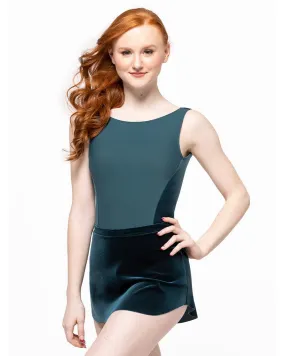 Elevé Dancewear Allison Boat Neck Velvet Back Tank Leotard - Womens - Lagoon