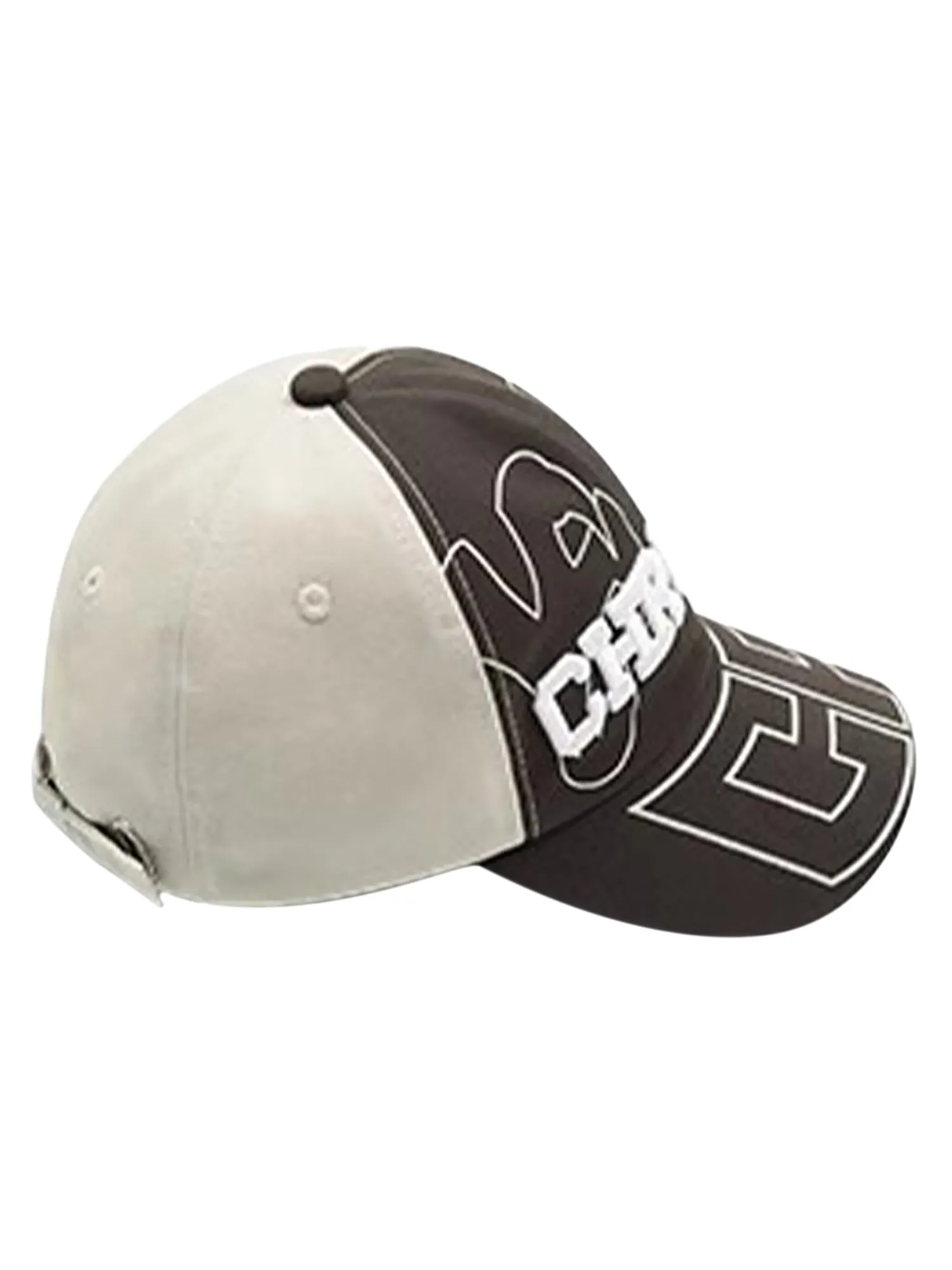 Embroidered Printed Contrasting Peaked Cap