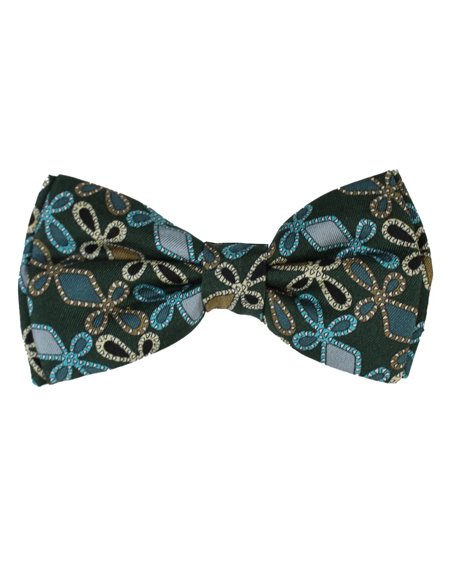 Emilio Pucci Bow Tie Green Design Pre-Tied Designer Bowtie