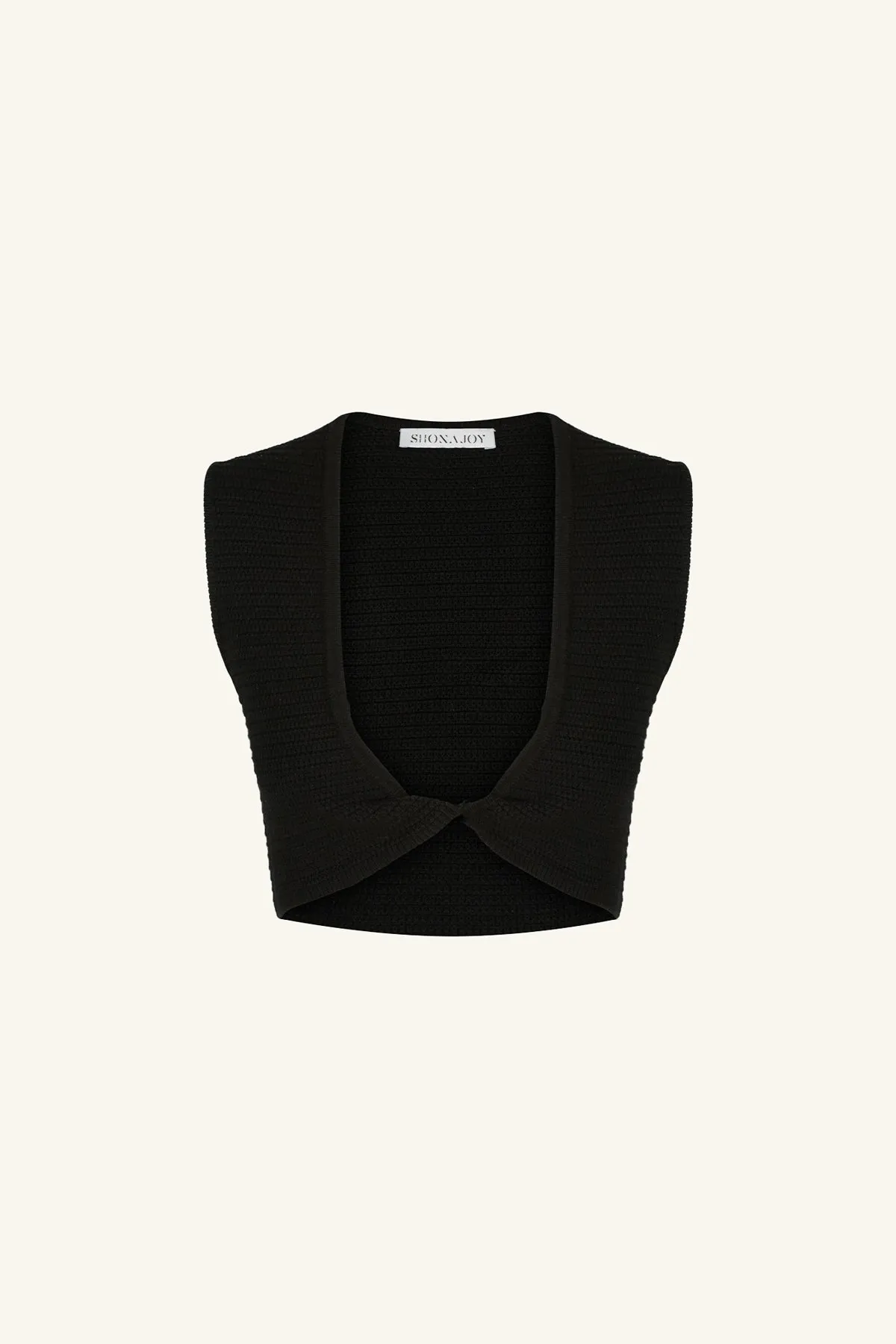 EVE TWIST FRONT TOP - BLACK