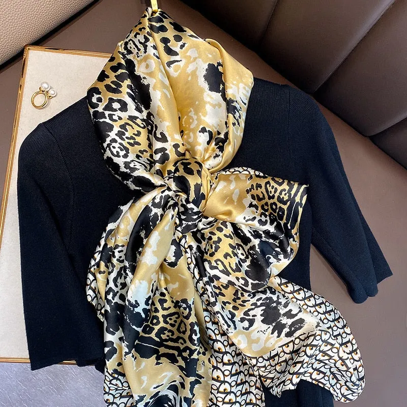 Fashion Women 100% Pure Silk Scarf Female Luxury Brand Print Paisley Foulard Shawls and Scarves Beach Cover-Ups SFN163