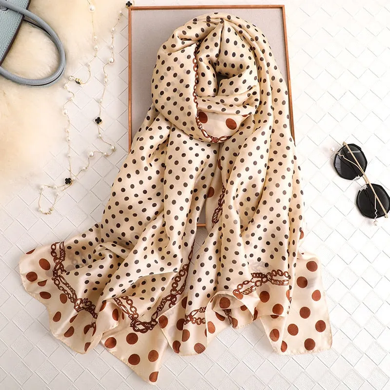 Fashion Women 100% Pure Silk Scarf Female Luxury Brand Print Paisley Foulard Shawls and Scarves Beach Cover-Ups SFN163