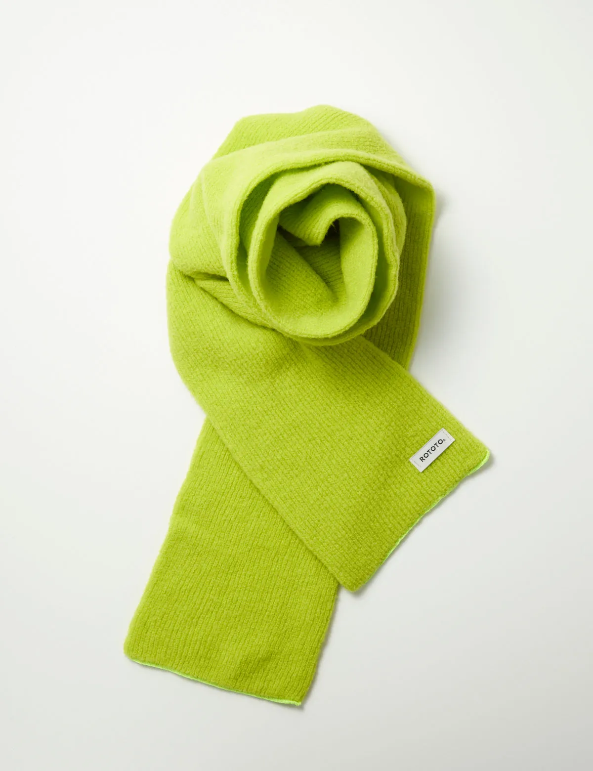 FINAL SALE: Merino Boucle Scarf - Lime