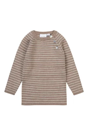 Flye Sweater Wool - Ash Melange/Oat Melange