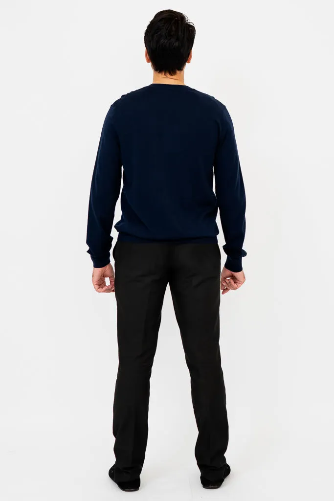 Fraser Sweater, Navy, Merino Wool