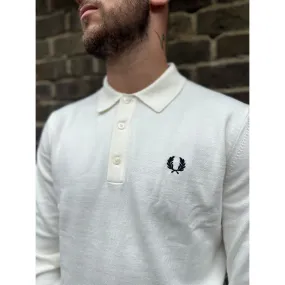 Fred Perry - K4535 Ecru Long Sleeve - Knitted Shirt