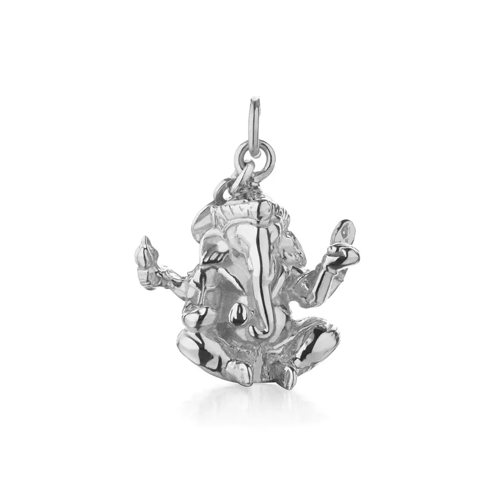 Ganesha Charm India Silver