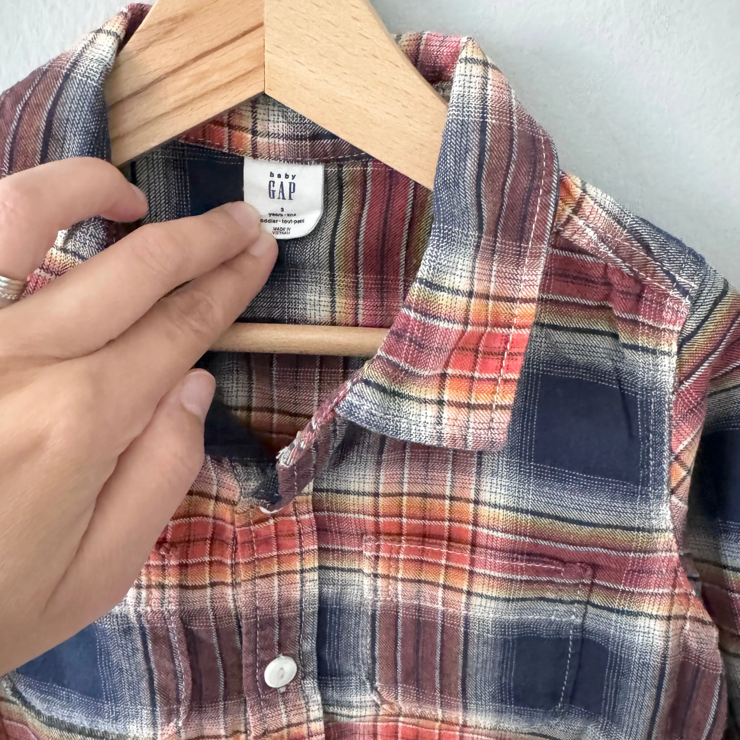 Gap / Orange x black long sleeve shirt / 3Y