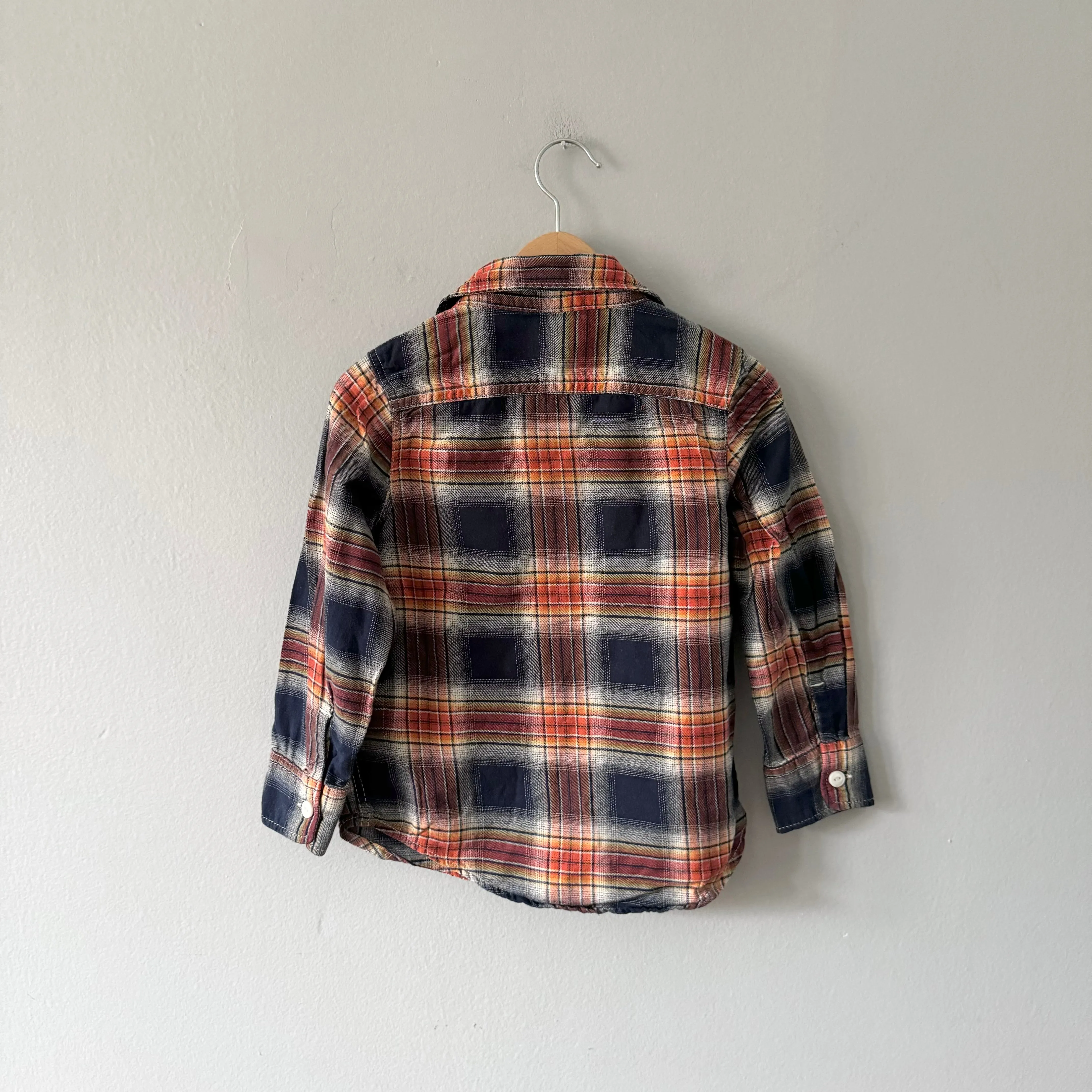 Gap / Orange x black long sleeve shirt / 3Y