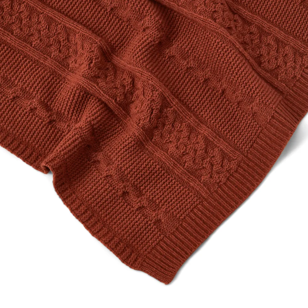 Garbo&Friends Rust Knitted Blanket