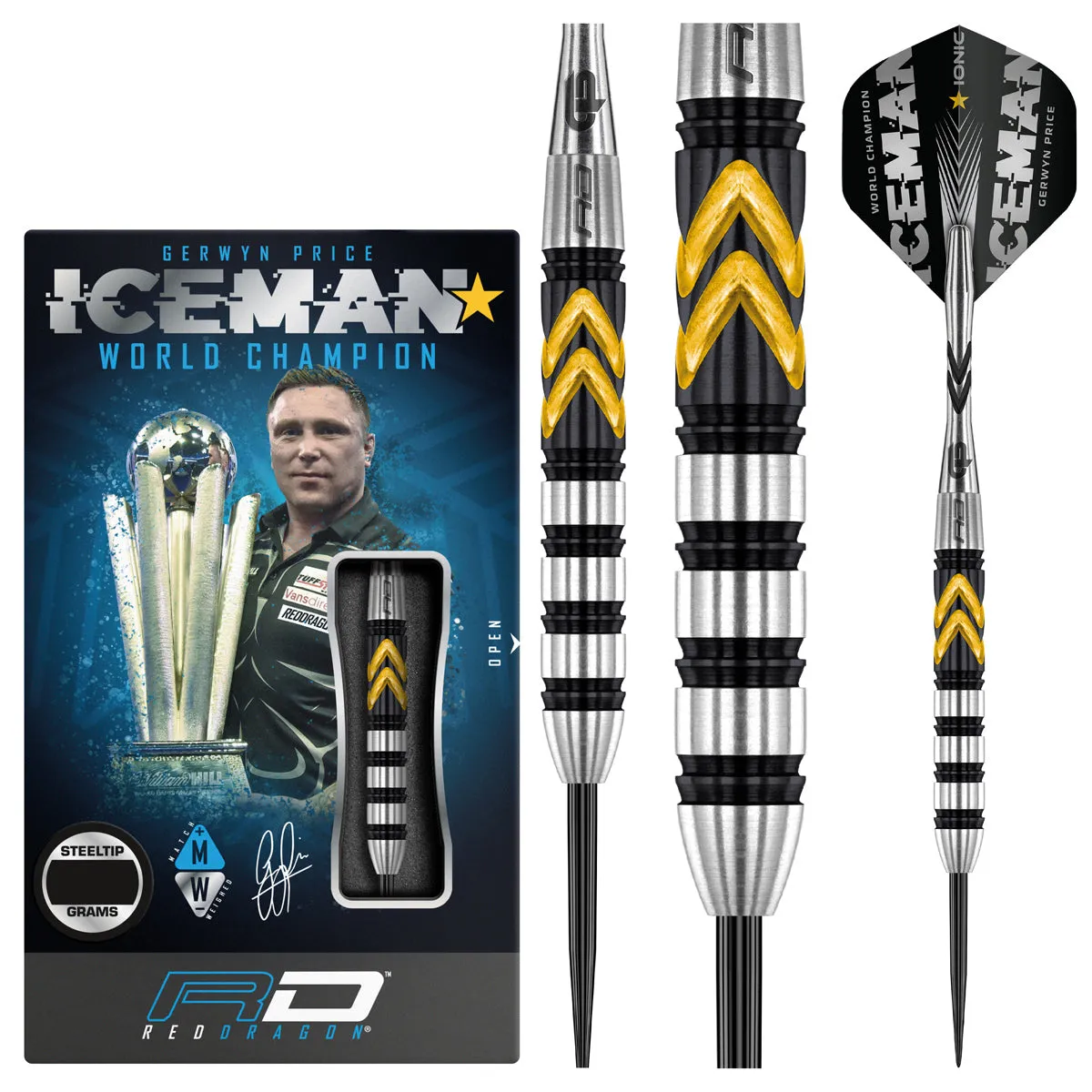 Gerwyn Price Thunder SE 90% Tungsten Steel Tip Darts by Red Dragon