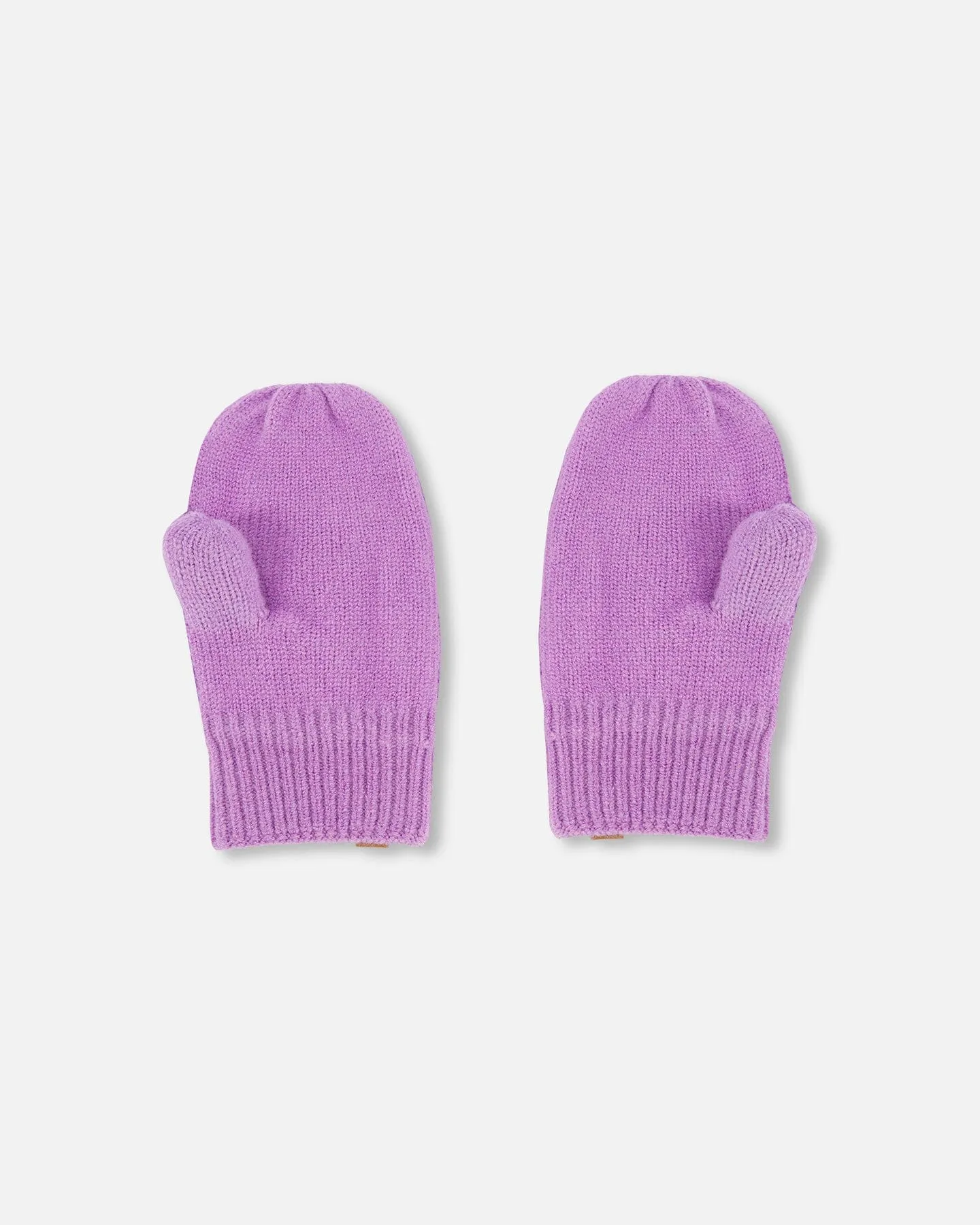 Girls Knitted Mittens Orchid