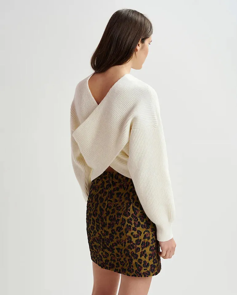 Gustaph Wrap Knit Offwhite