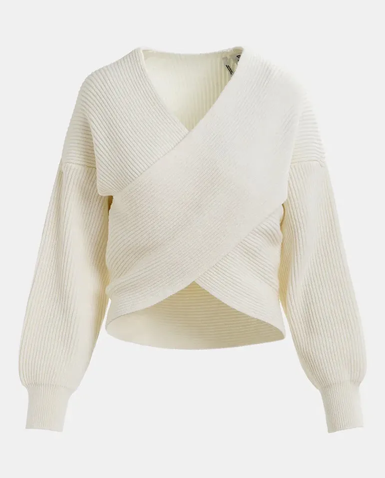 Gustaph Wrap Knit Offwhite