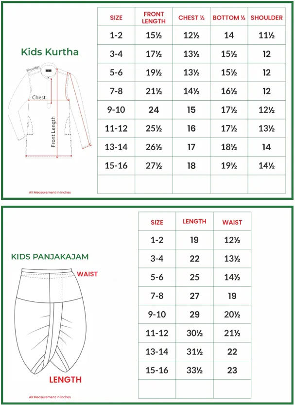 Ideal - Cream Kurta and Panchakacham Pet 3 In 1 Set Fot Kids | Uathayam