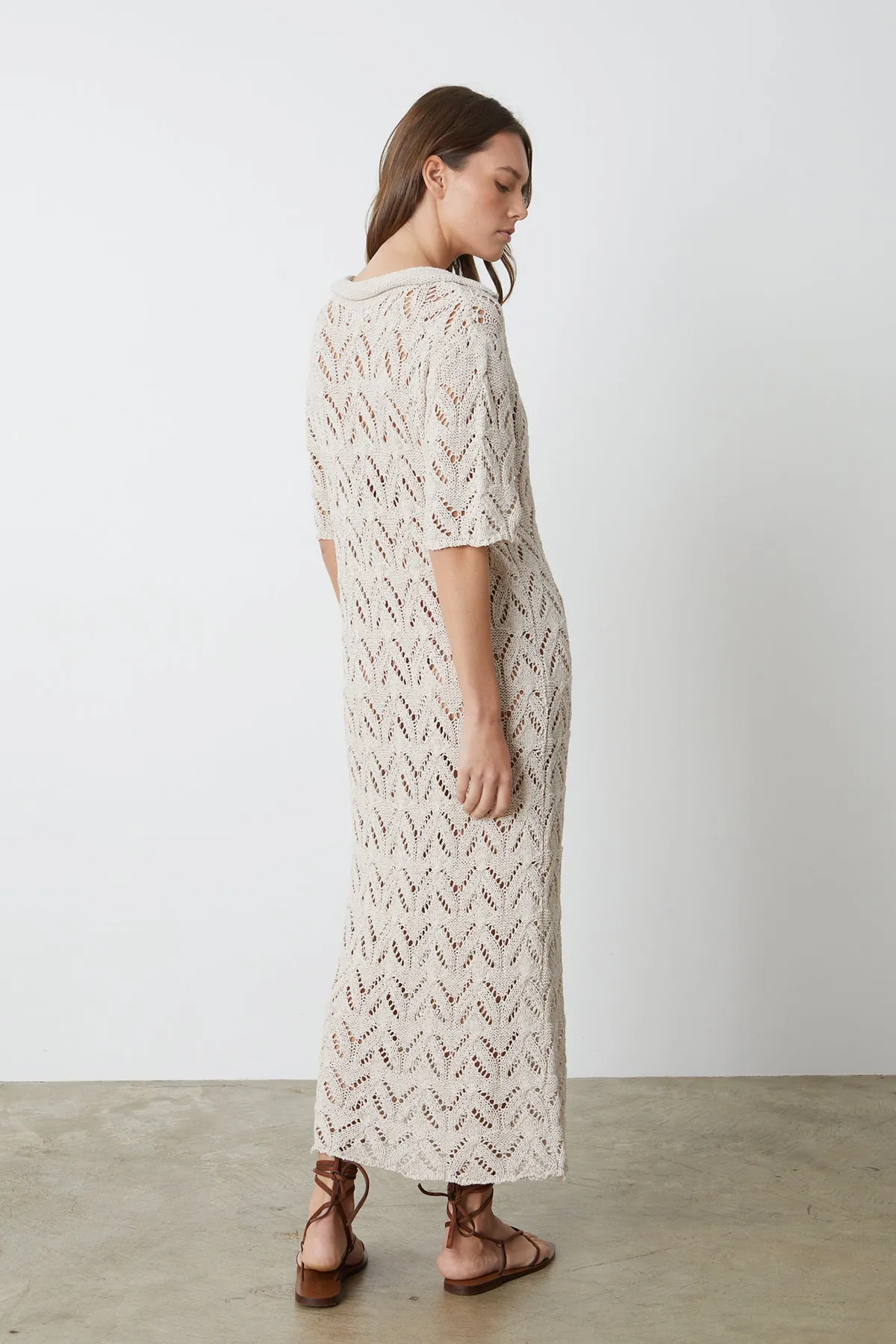 JACQUELINE CROCHET STITCH MAXI DRESS