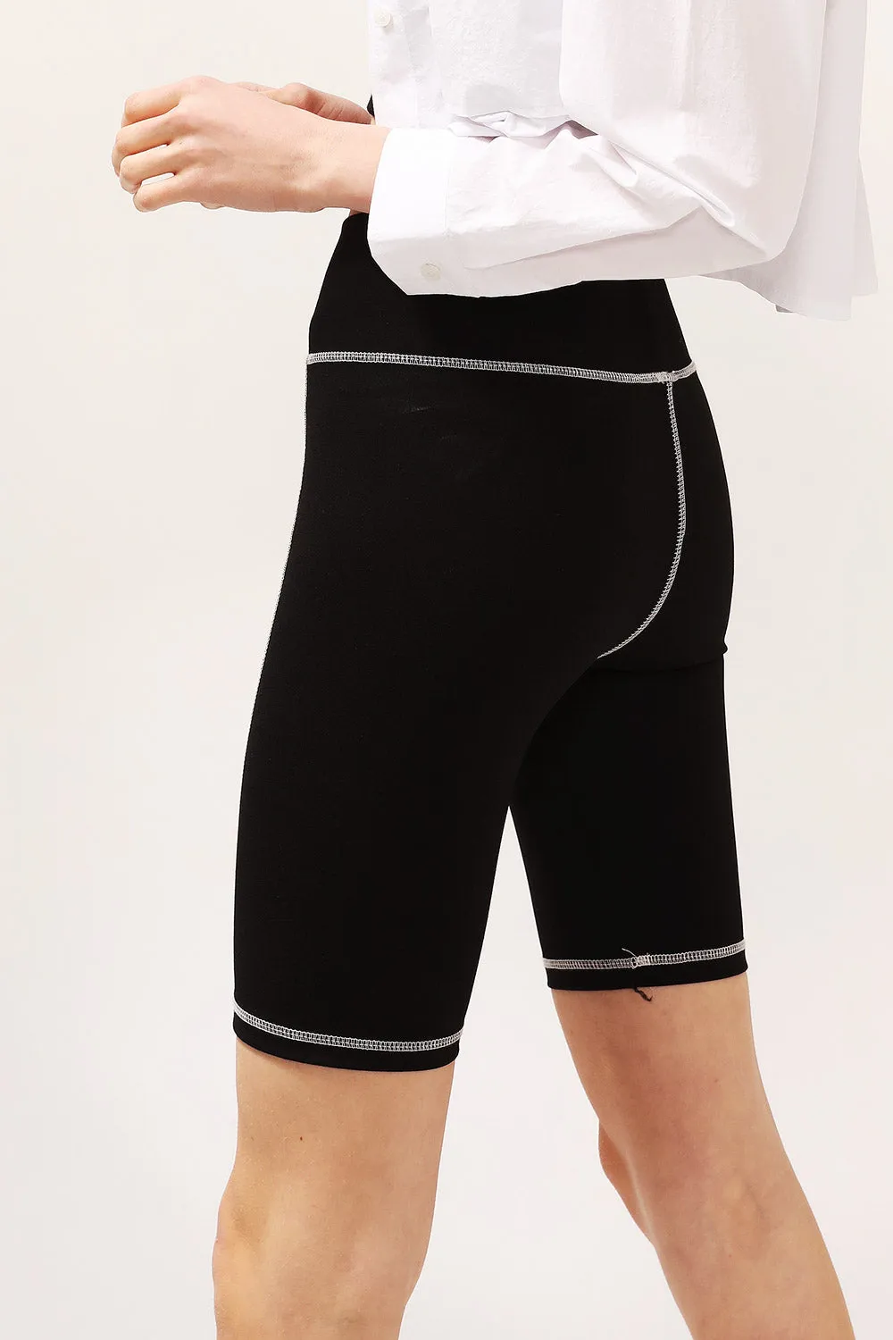 Jade Contrast Stripe Biker Shorts