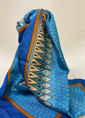 'Kingfisher' Silk Scarf by Faye Stevens