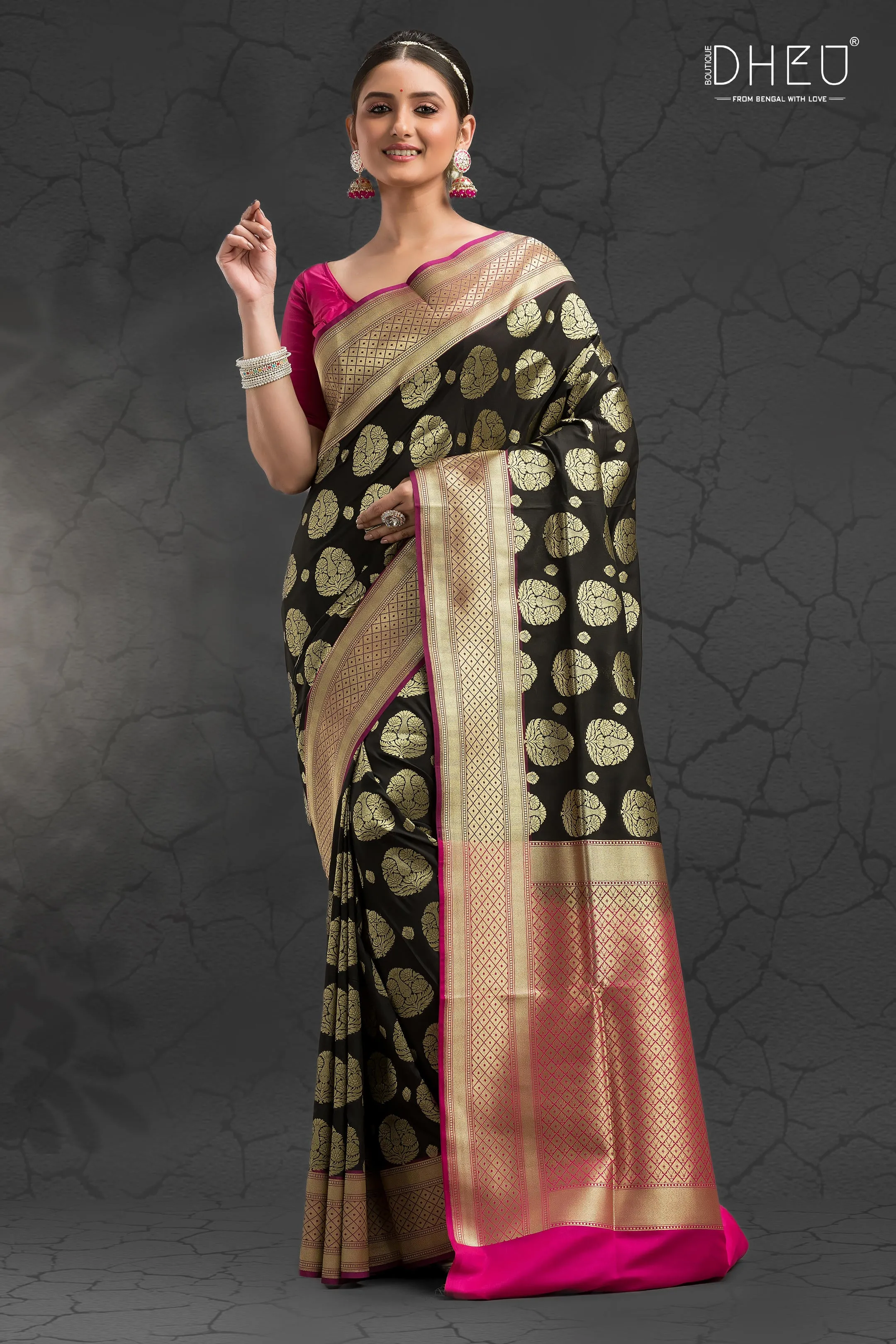 KrishnaKali- Designer Zardausi Benarasi Saree