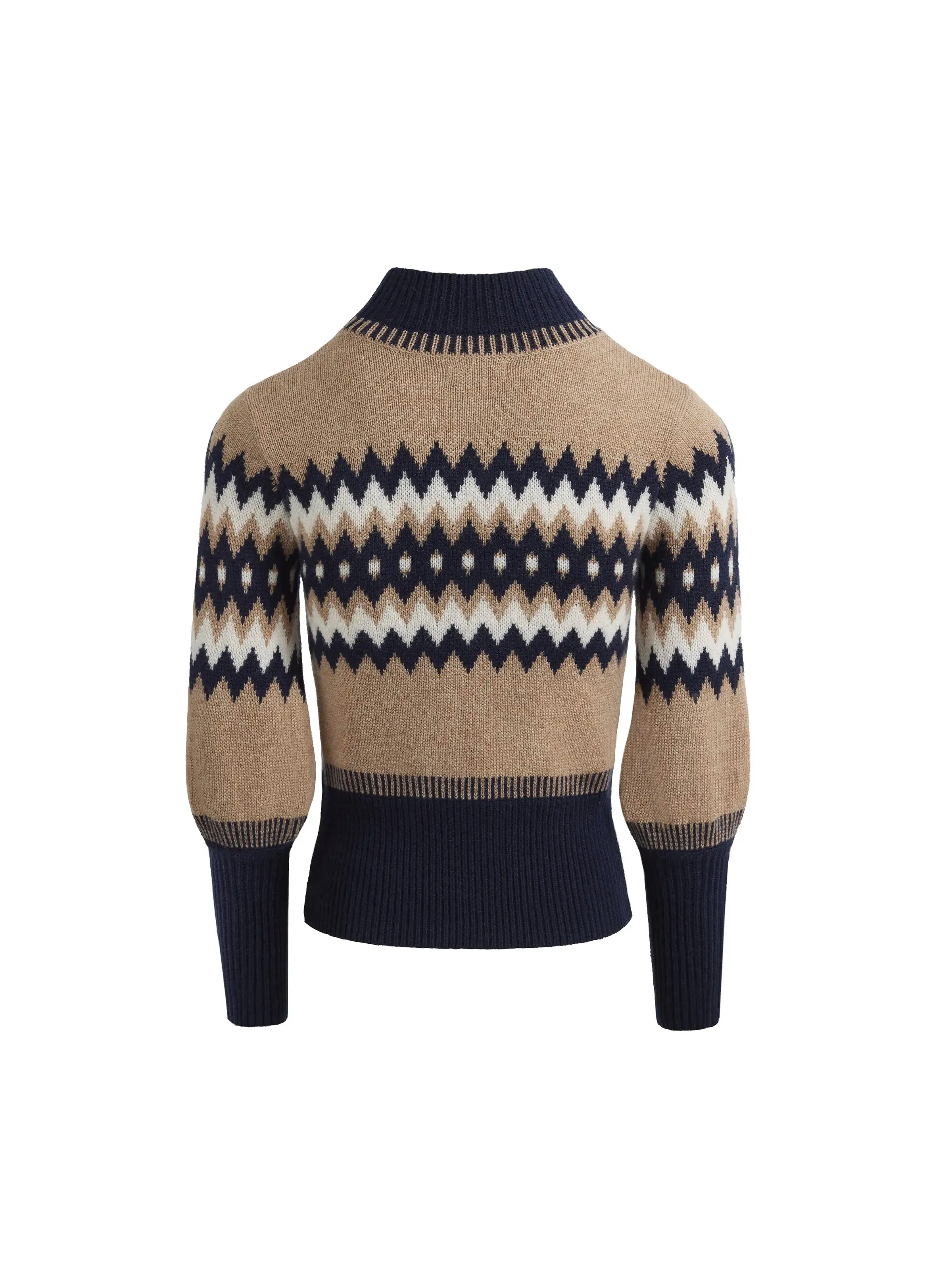 Cozy Biscuit-Colored Maggie Fairisle Jumper for Stylish Warmth