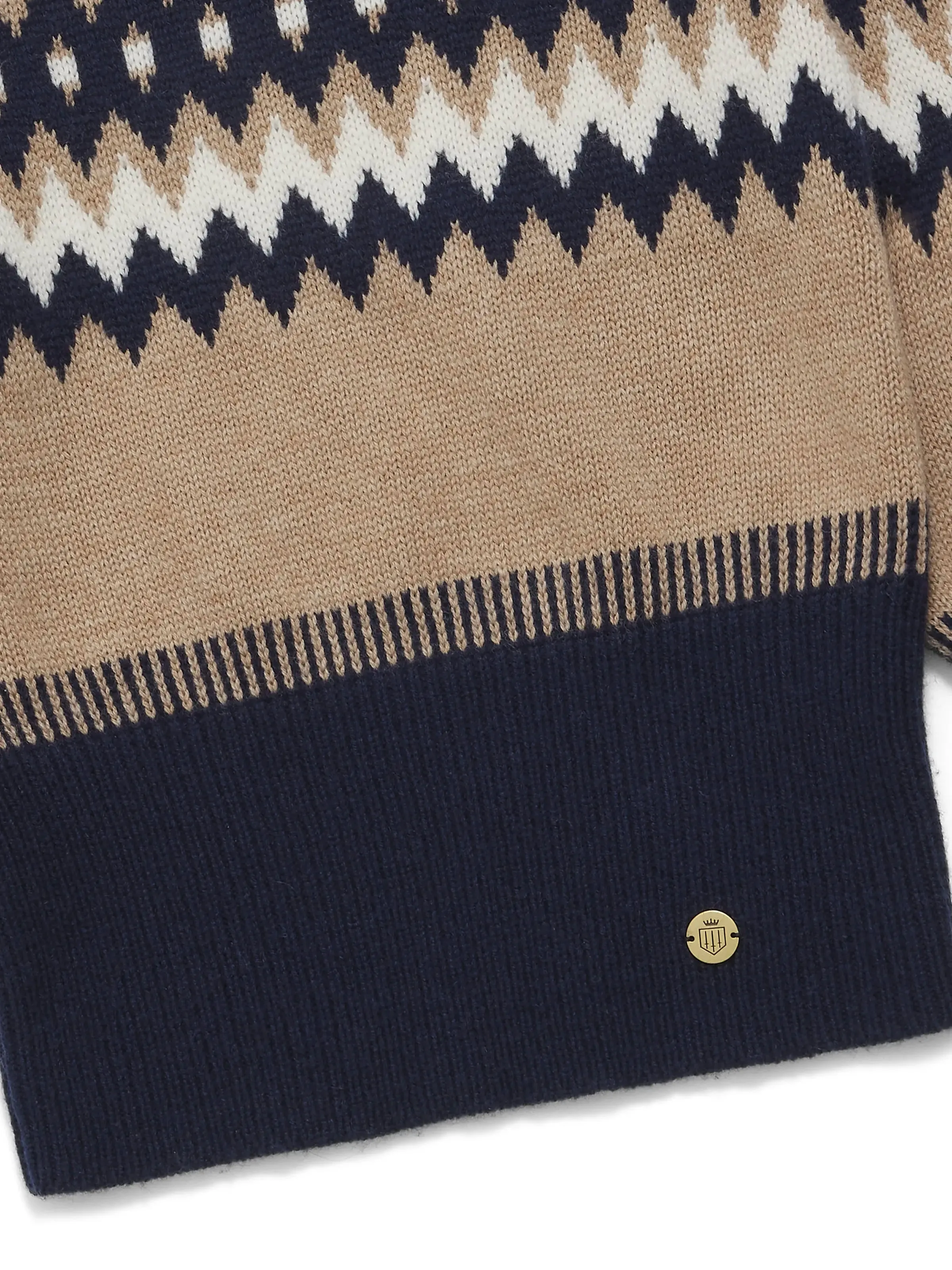 Cozy Biscuit-Colored Maggie Fairisle Jumper for Stylish Warmth