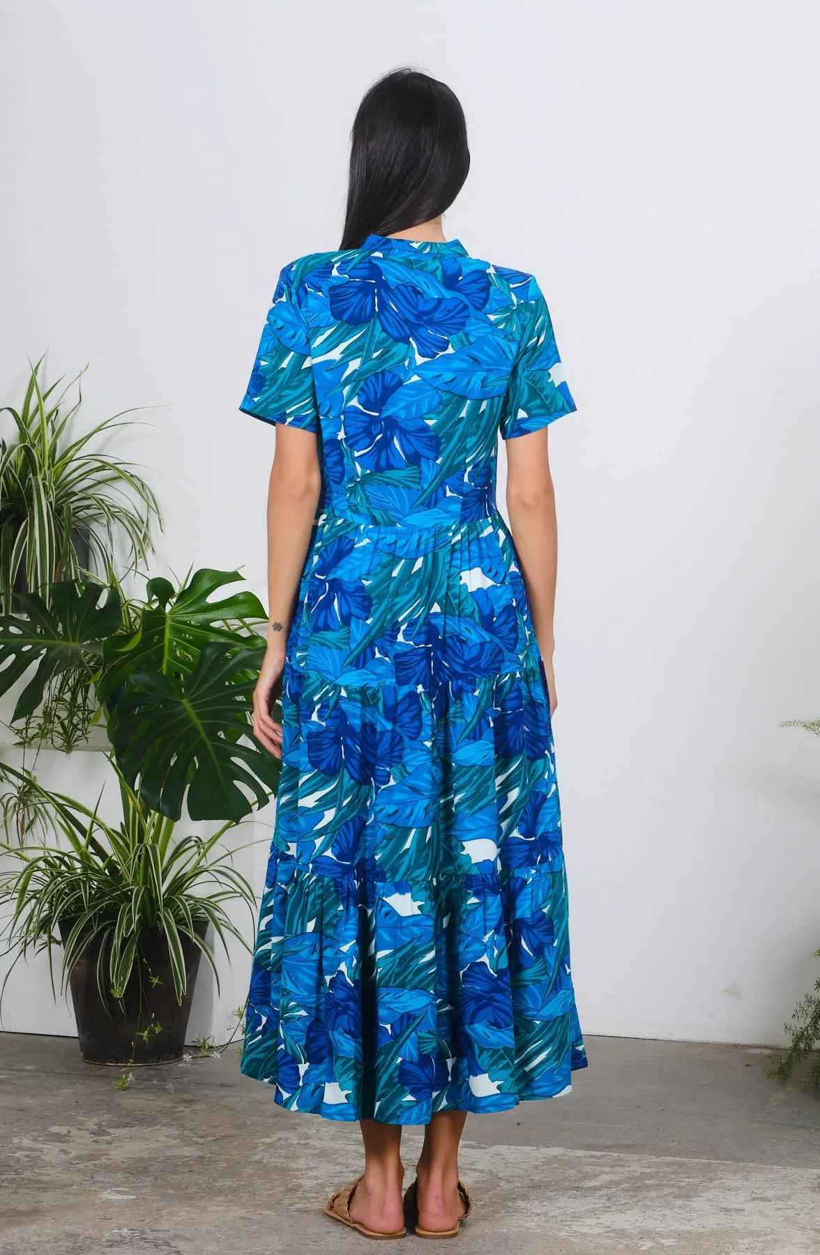 Maxi Dress in Tropical Print