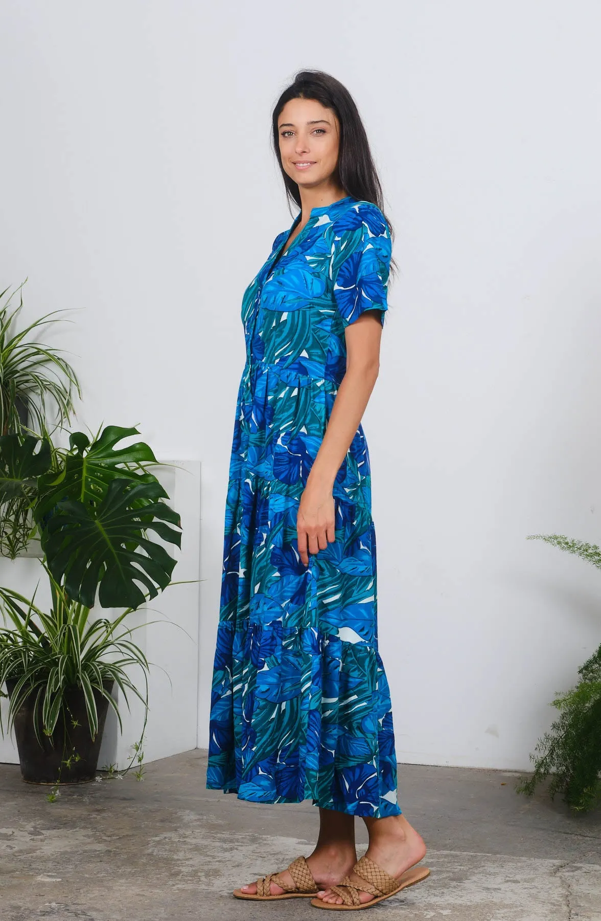 Maxi Dress in Tropical Print